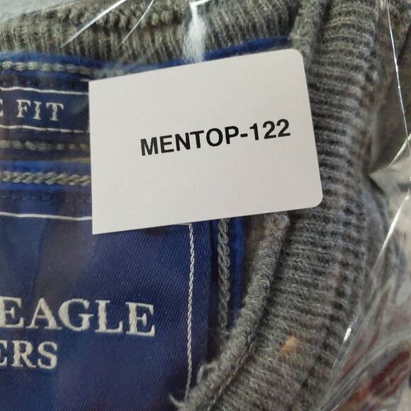 American Eagle Small Gray Stripe 3-button Shirt - Picture 8 of 8